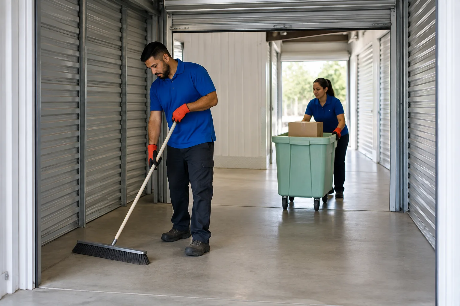 Preparation for storage unit cleanout